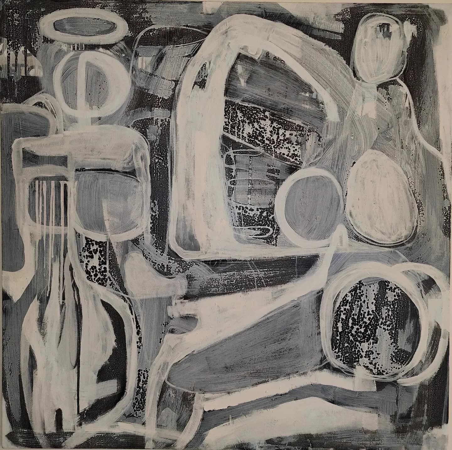Back painting. Abstract expressionist painting by Thomas Paule